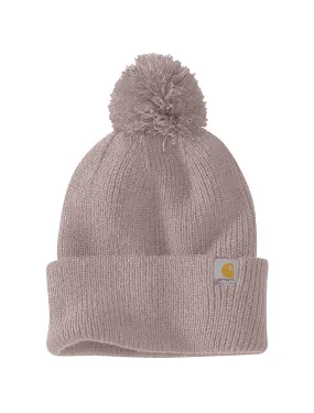 106003 - Women's knit pom-pom cuffed beanie - Mink