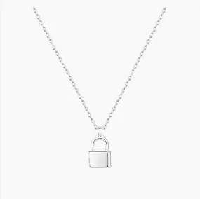 14K Gold Plated Lock Necklace