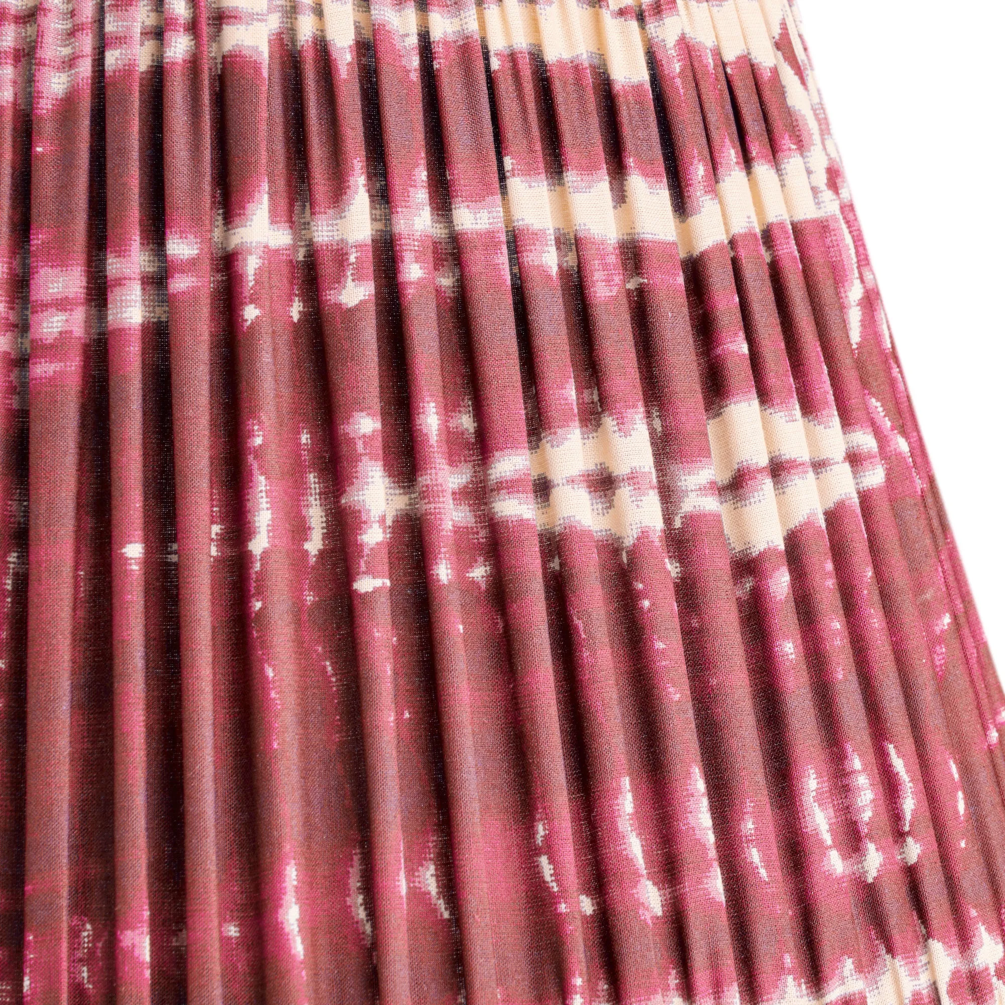 25cm empire shade in Crimson tie dyed cotton