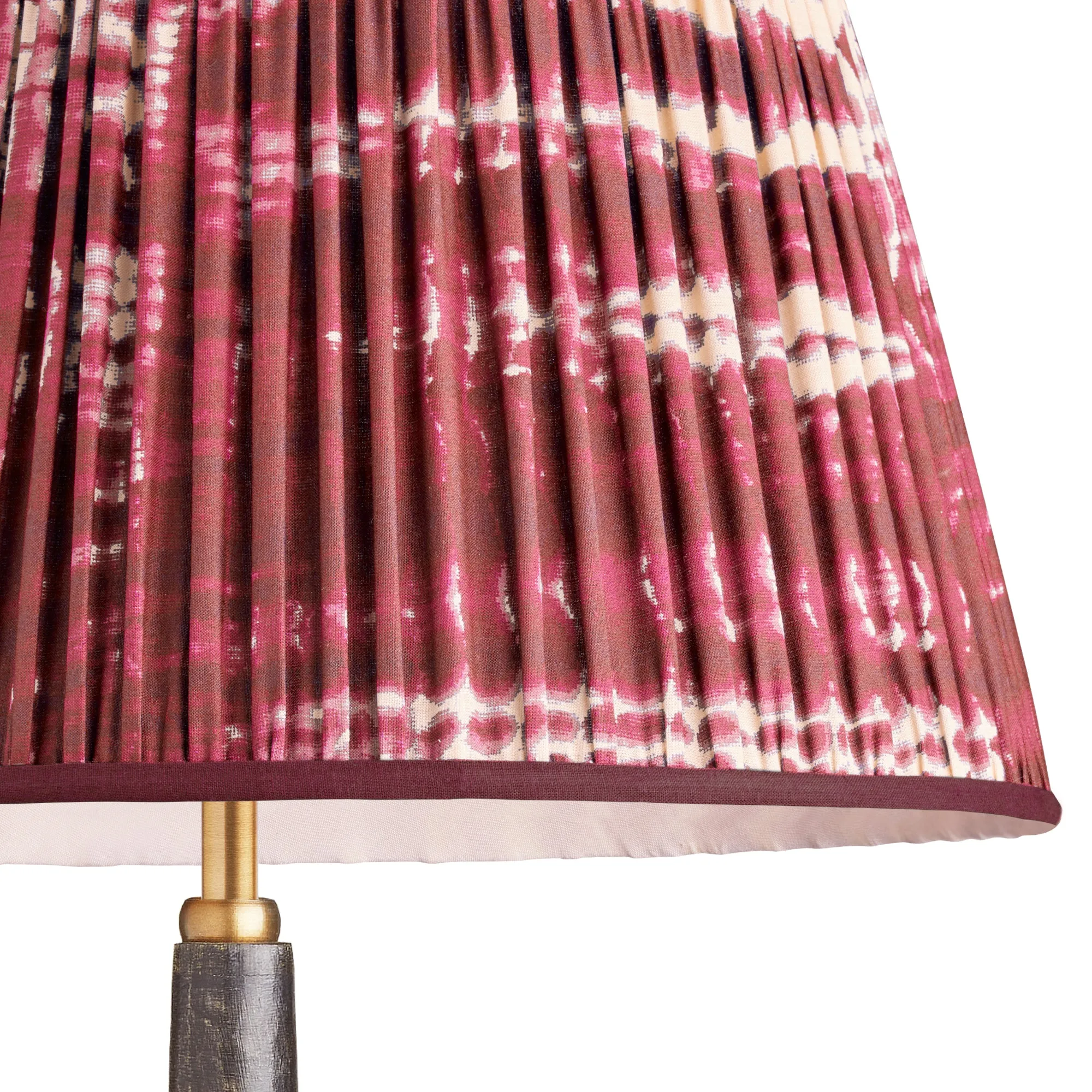 25cm empire shade in Crimson tie dyed cotton