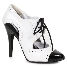 5 Heel Two Tone Closed Toe Oxford