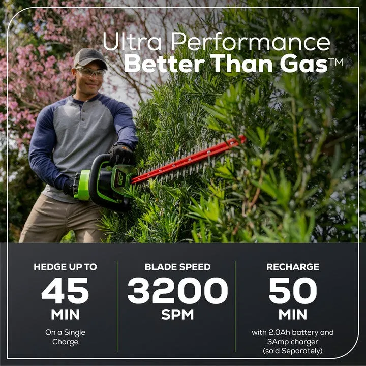 60V 26" Cordless Battery Hedge Trimmer (Tool Only)