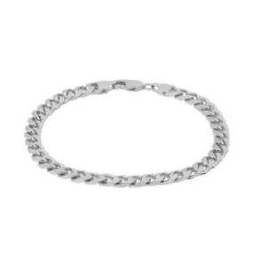 6mm Miami Cuban Bracelet in White Gold