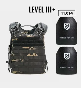 Ace Link Armor Quadrelease Ultra   2x Level III  11"x14" Plates