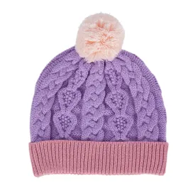 Acorn August Merino Beanie Lilac