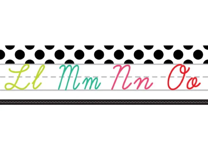 Alphabet Line Cursive (White) | Black, White and Stylish Brights | UPRINT | Schoolgirl Style
