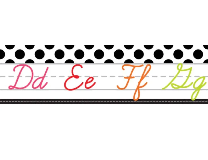 Alphabet Line Cursive (White) | Black, White and Stylish Brights | UPRINT | Schoolgirl Style