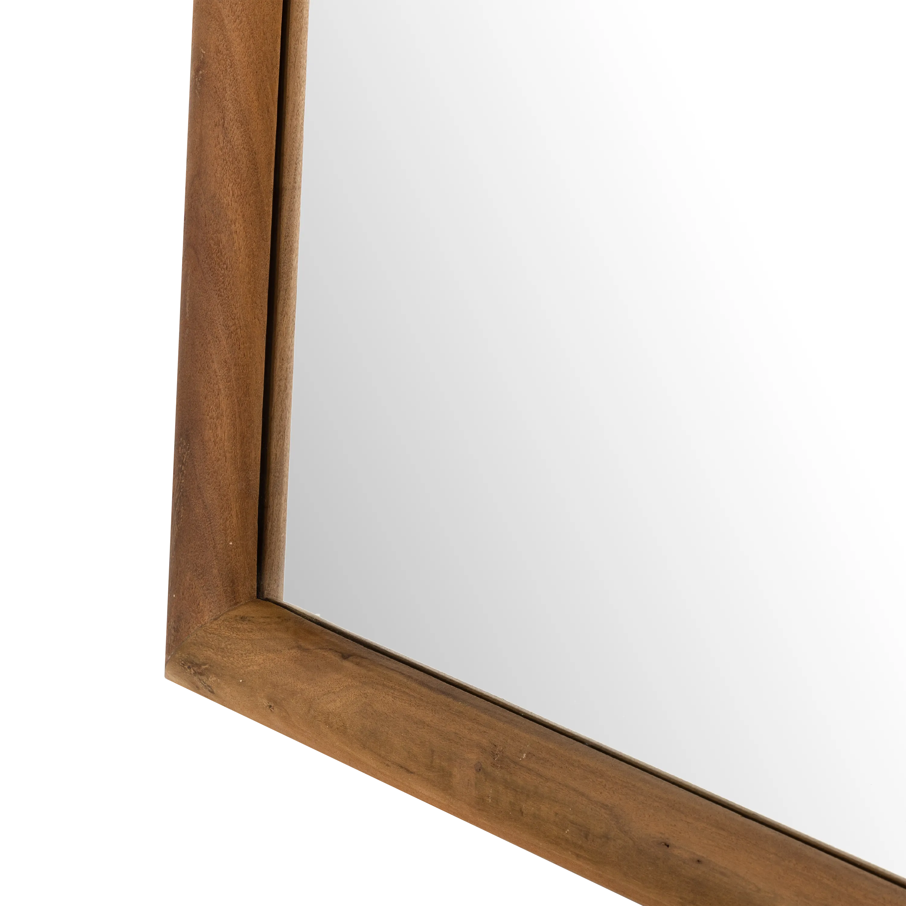 Arched Acacia Floor Mirror