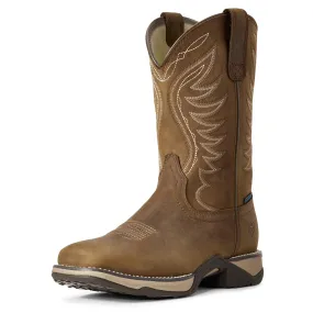Ariat Women's Anthem Waterproof 10" Distressed Brown Square Toe Western Boot