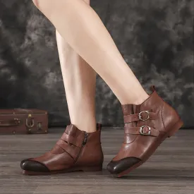 Autumn Winter Leather Soft Bottom Women's Short boots | Gift Shoes