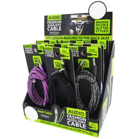 Auxiliary Audio Cable 7FT - 12 Pieces Per Retail Ready Display 24125