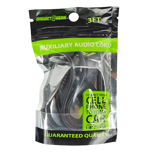 Auxiliary Cable with 1/8" Input 3FT - 6 Pieces Per Pack 20510