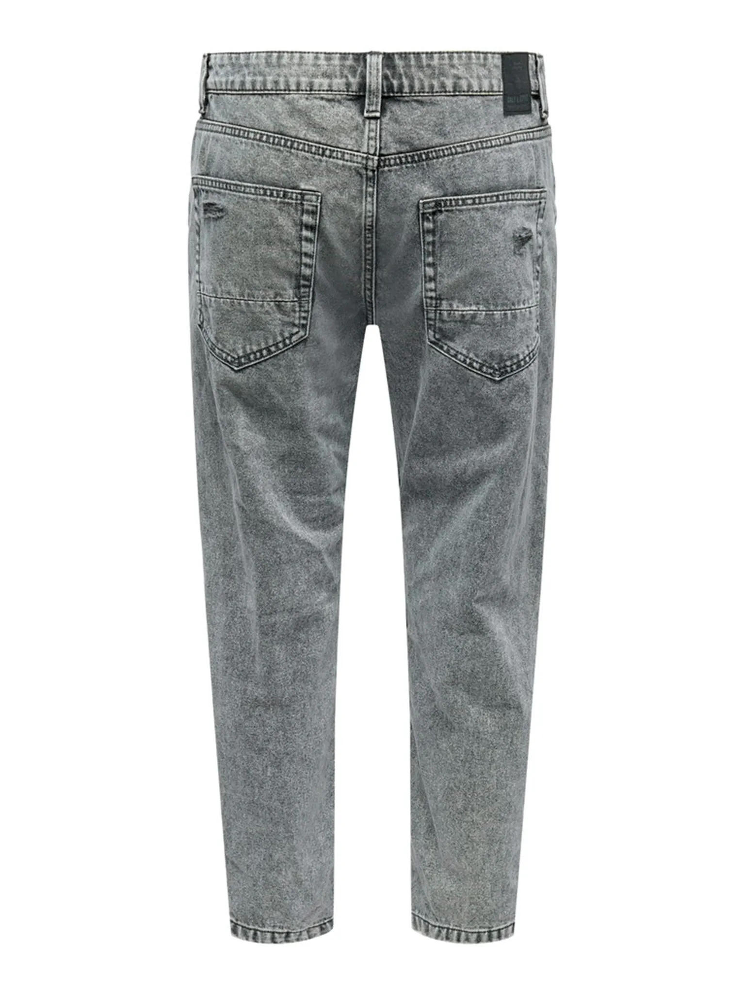 Avi Beam Crop Damage - Grey Denim