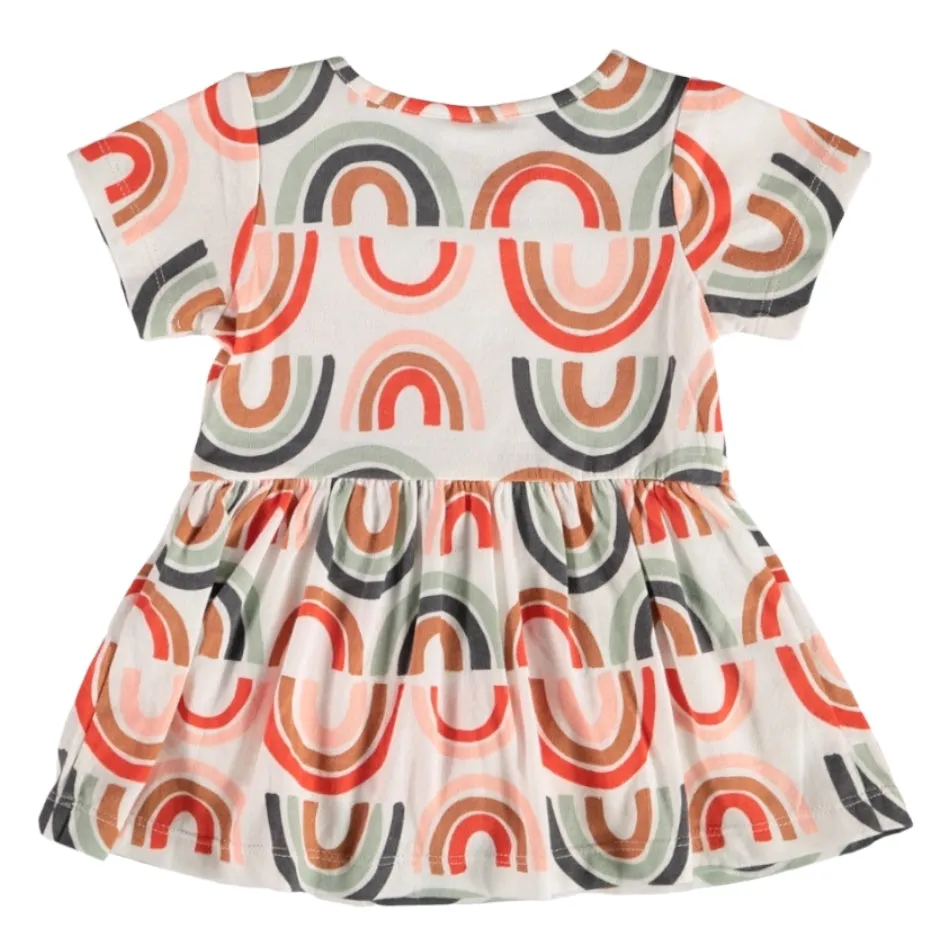 Baby Berry Printed Romper Dress - Rainbow