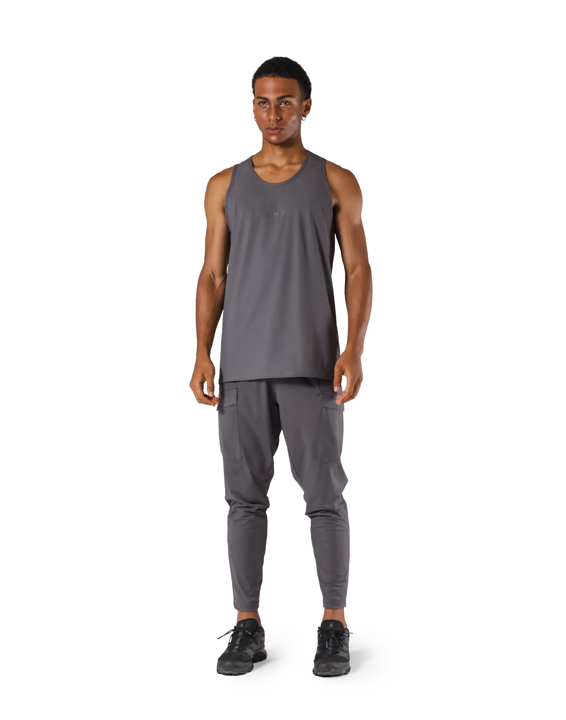 Back Mesh Stretch Standard Tanktop - D.Grey