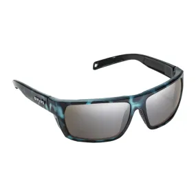 Bajio Palometa Blue Tortoise Matte Silver Mirror Glass