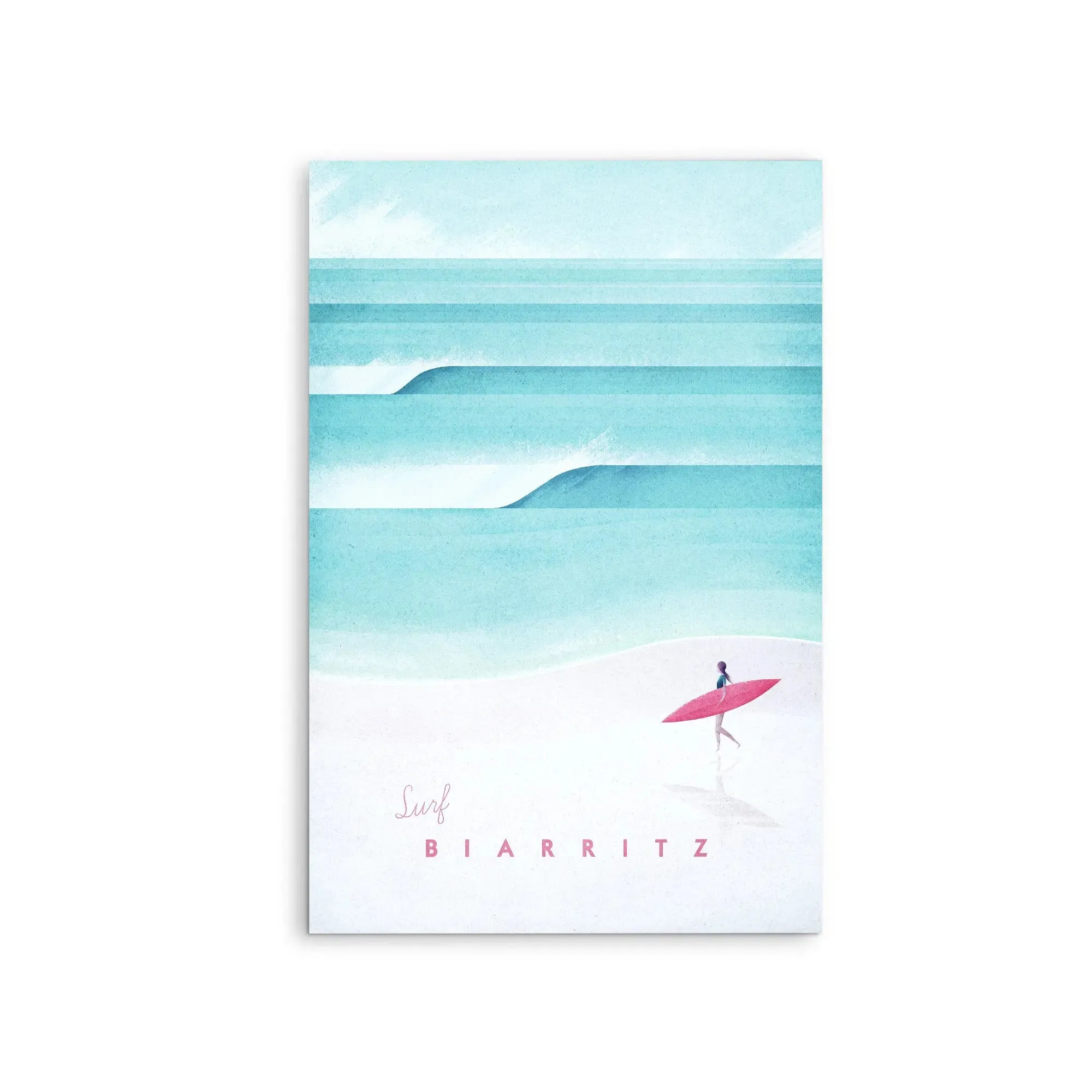 Biarritz by Henry Rivers - Stretched Canvas Print or Framed Fine Art Print - Artwork- Vintage Inspired Travel Poster