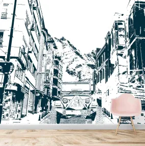 Black & White Thar Sketch, Room Wallpaper