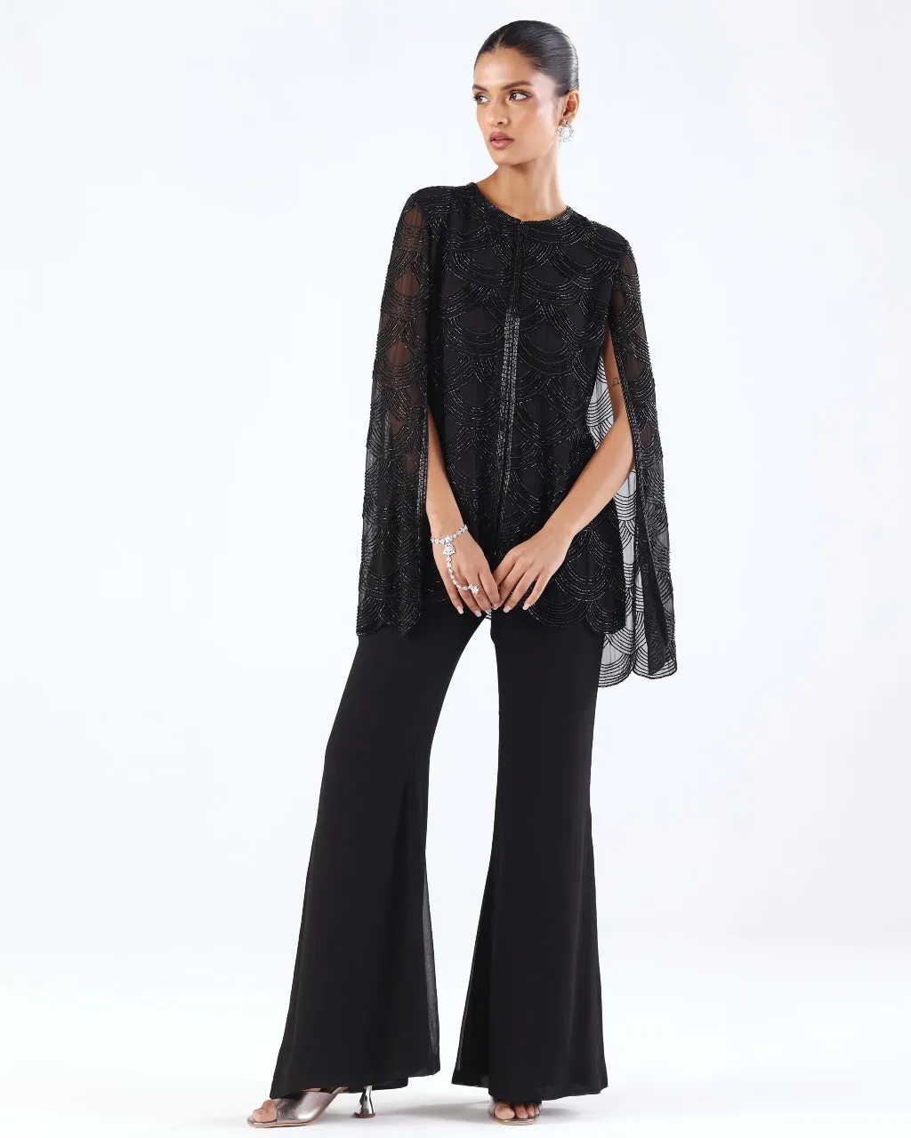 Black Embroidered Jacket & Pant Set