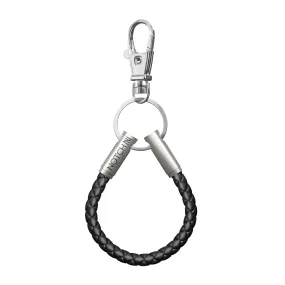 Black Leather NOTCH Loop with stainless steel ends