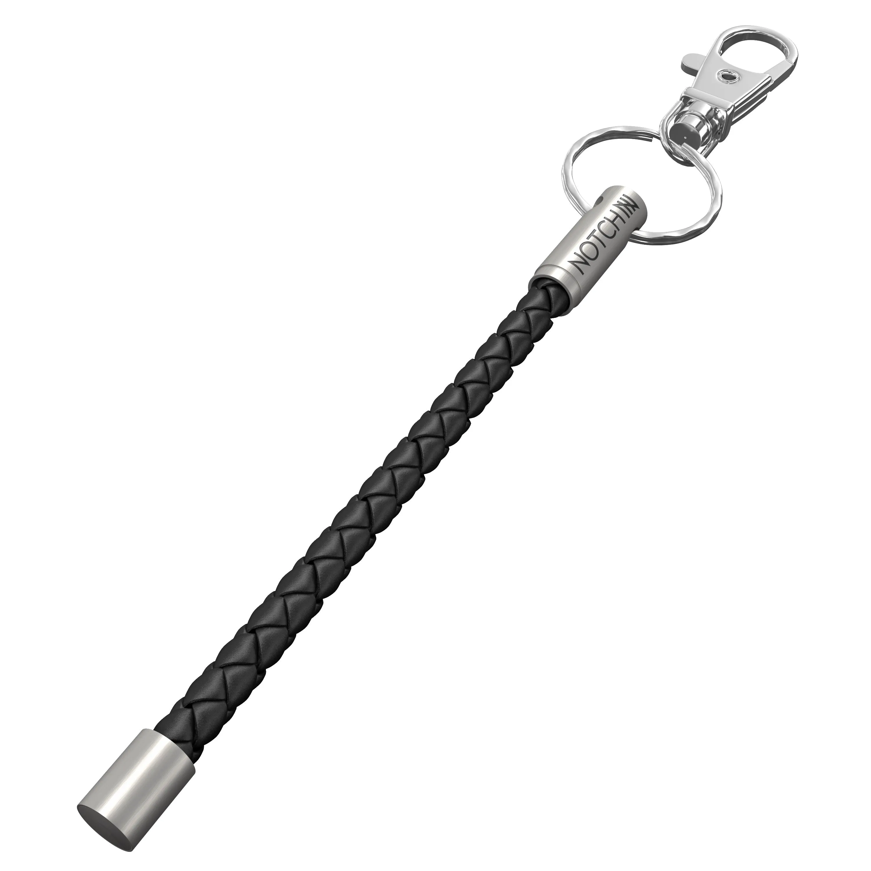 Black Leather NOTCH Tale with stainless steel ends