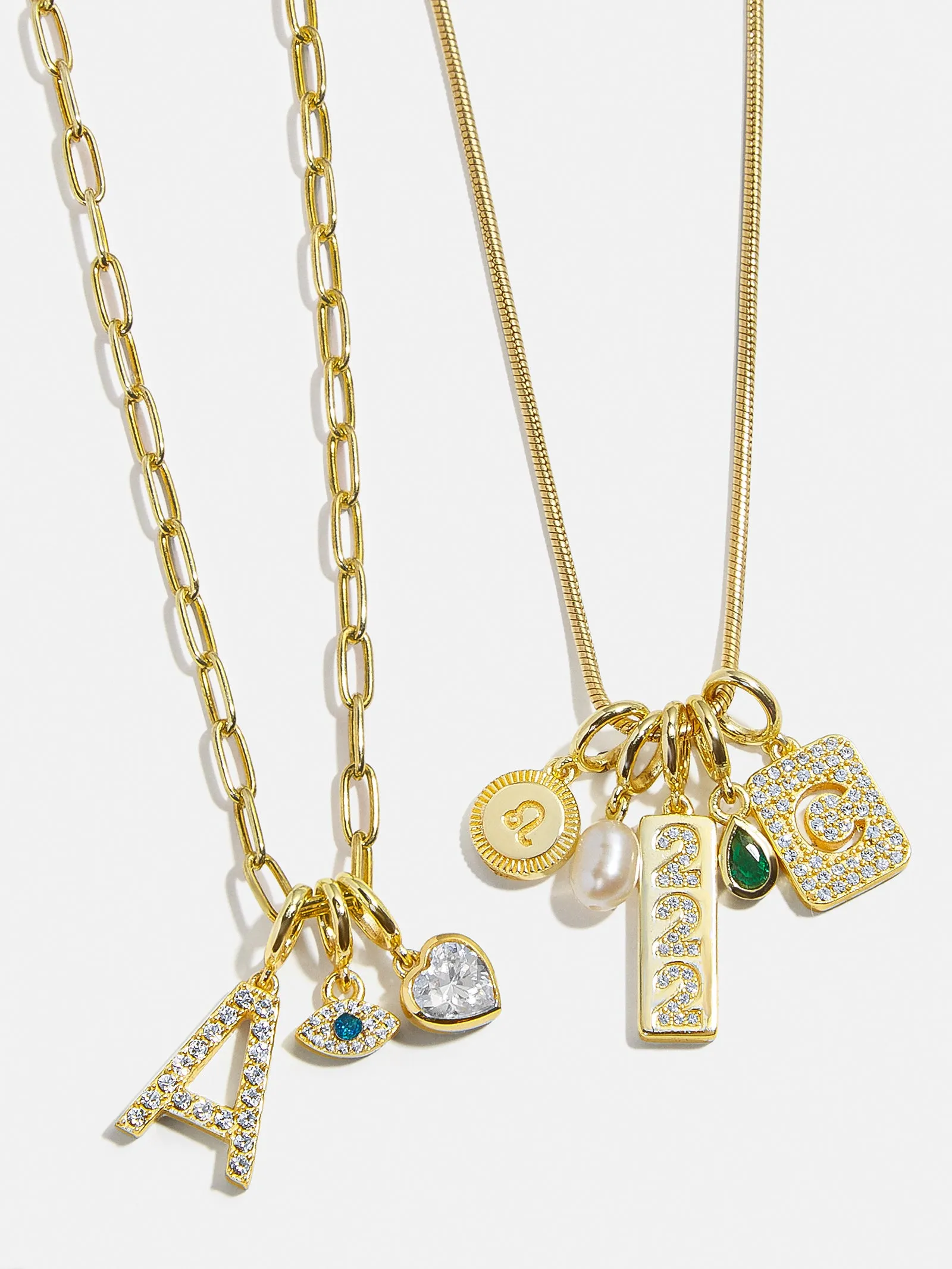 Block Pavé Initial Cluster Charm - P
