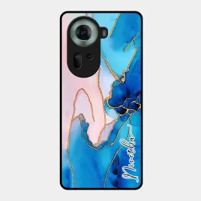 Blue Marble  Glossy Metal Case Cover For Oppo