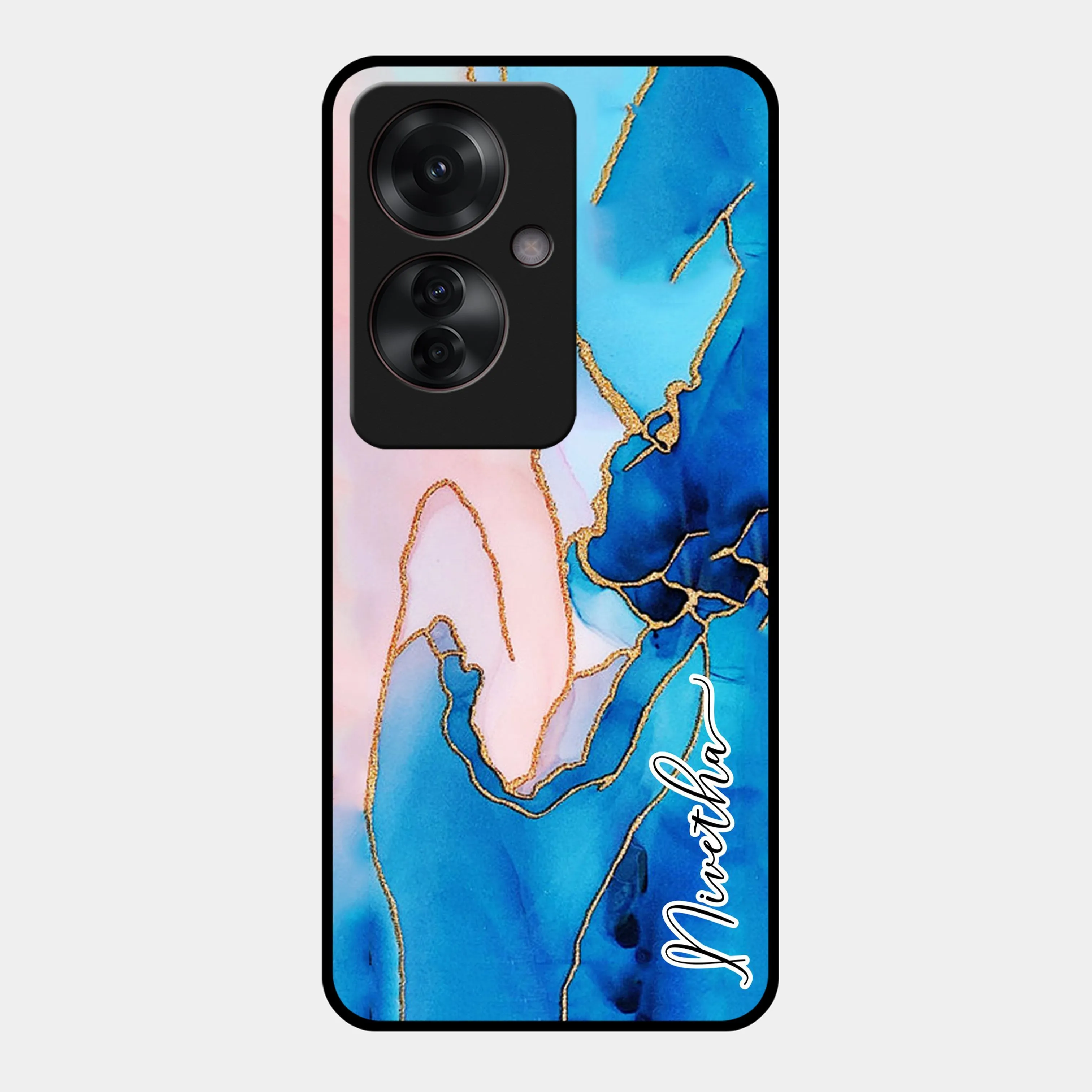 Blue Marble  Glossy Metal Case Cover For Oppo