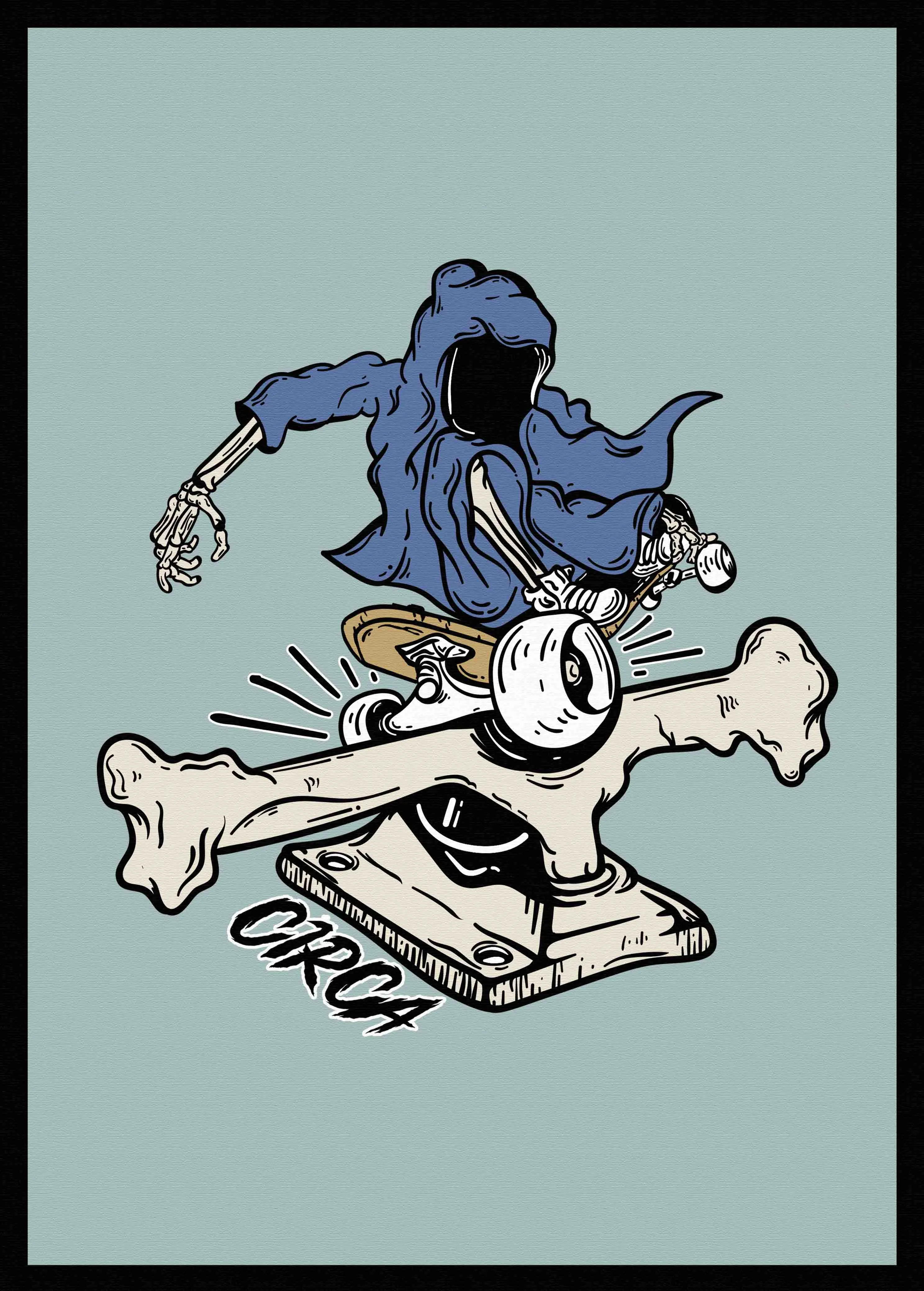 BONE Caribbean Blue Panel 25x35 cm
