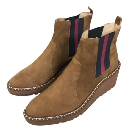 Boots Ankle Heels By Cmb In Brown, Size: 9.5