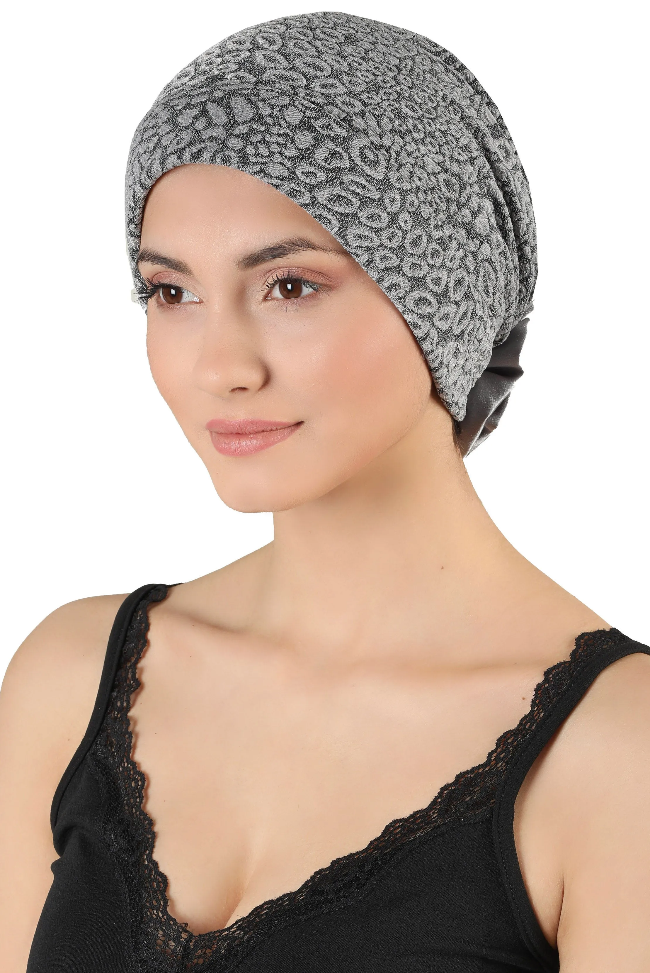 Brocade Headwear with Satin Rose