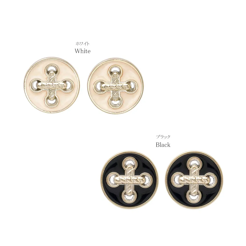 Button Stud Earrings