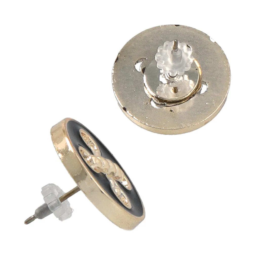 Button Stud Earrings