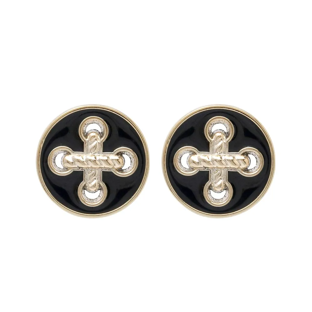 Button Stud Earrings