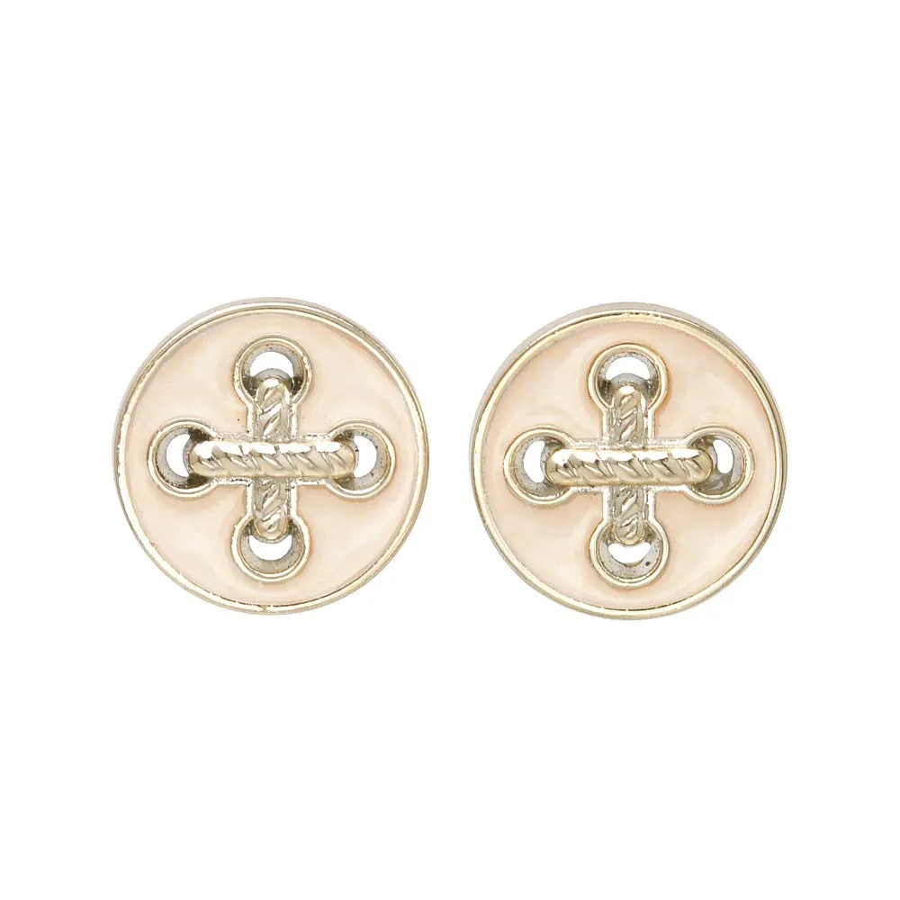 Button Stud Earrings