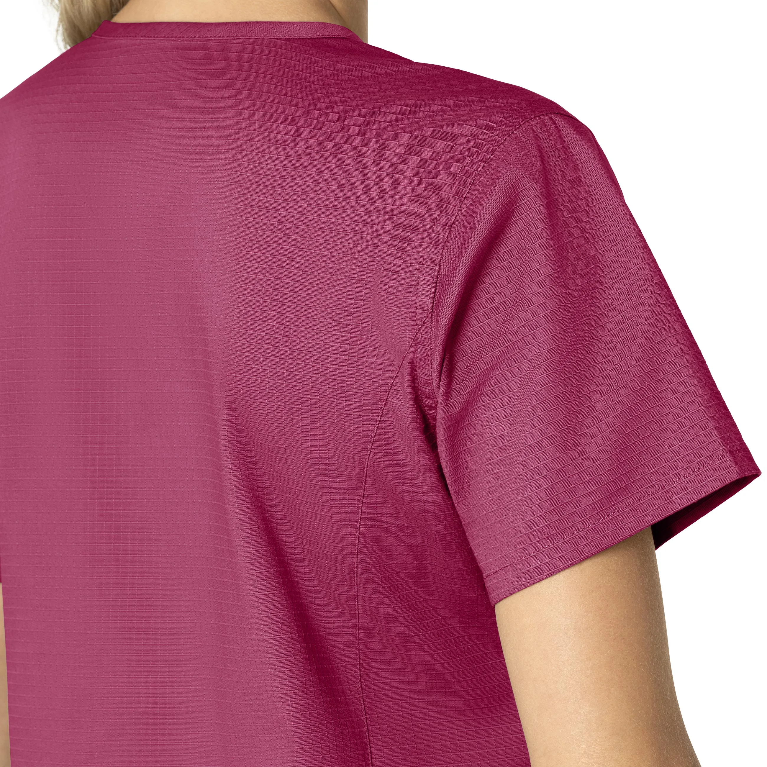 Carhartt Rugged Flex Ripstop Women's V-Neck Scrub Top - Fuschia Red