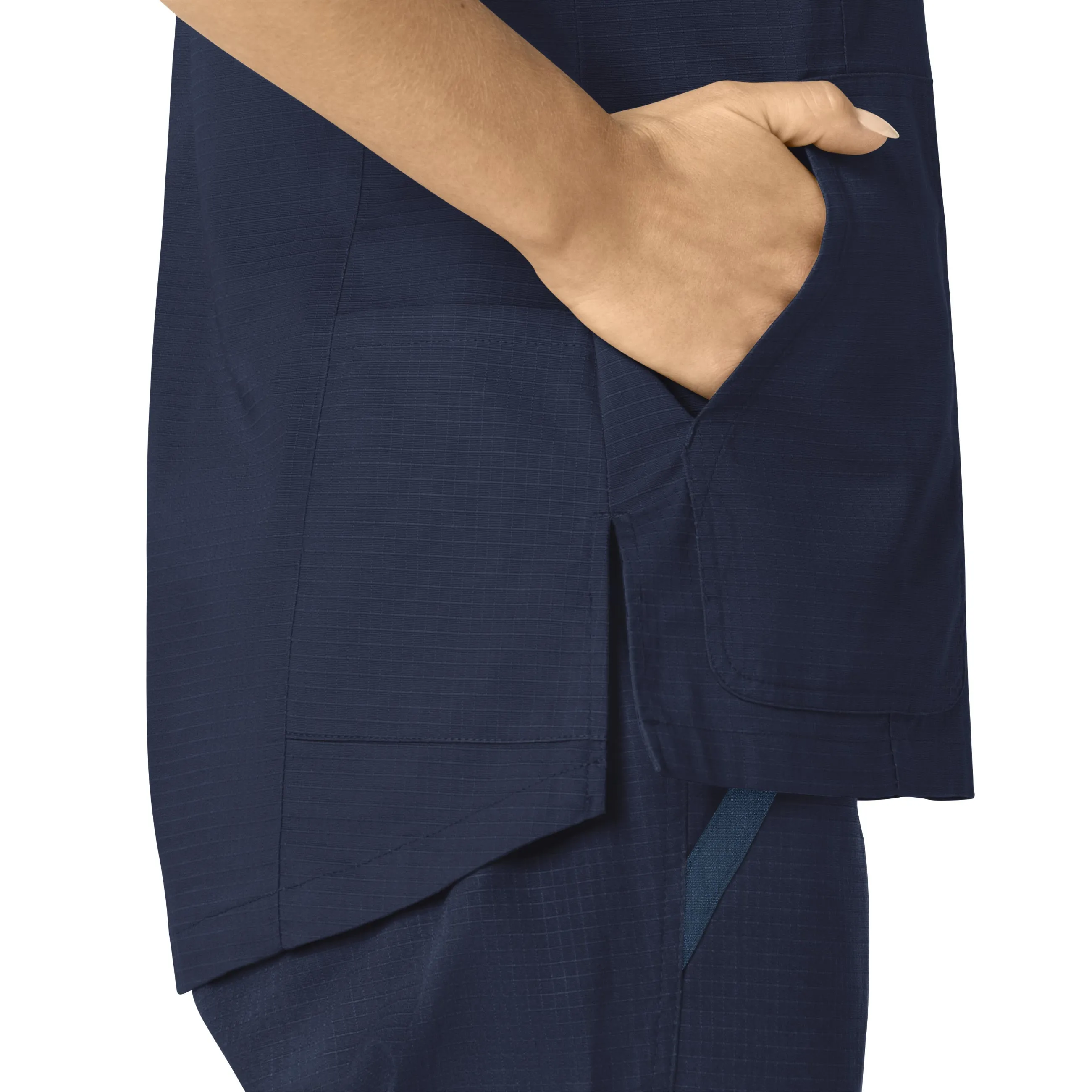Carhartt Rugged Flex Ripstop Women's V-Neck Scrub Top - Navy