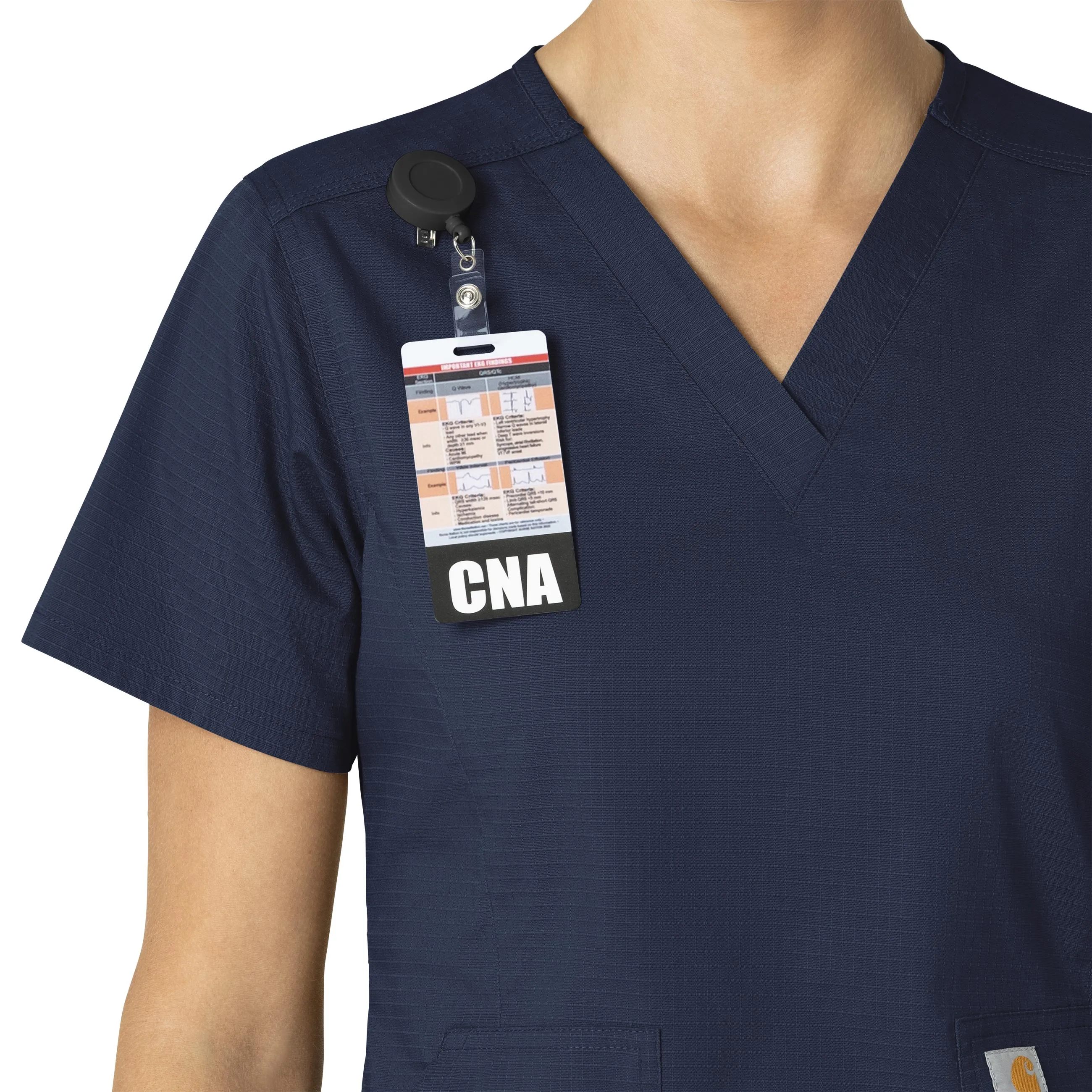 Carhartt Rugged Flex Ripstop Women's V-Neck Scrub Top - Navy