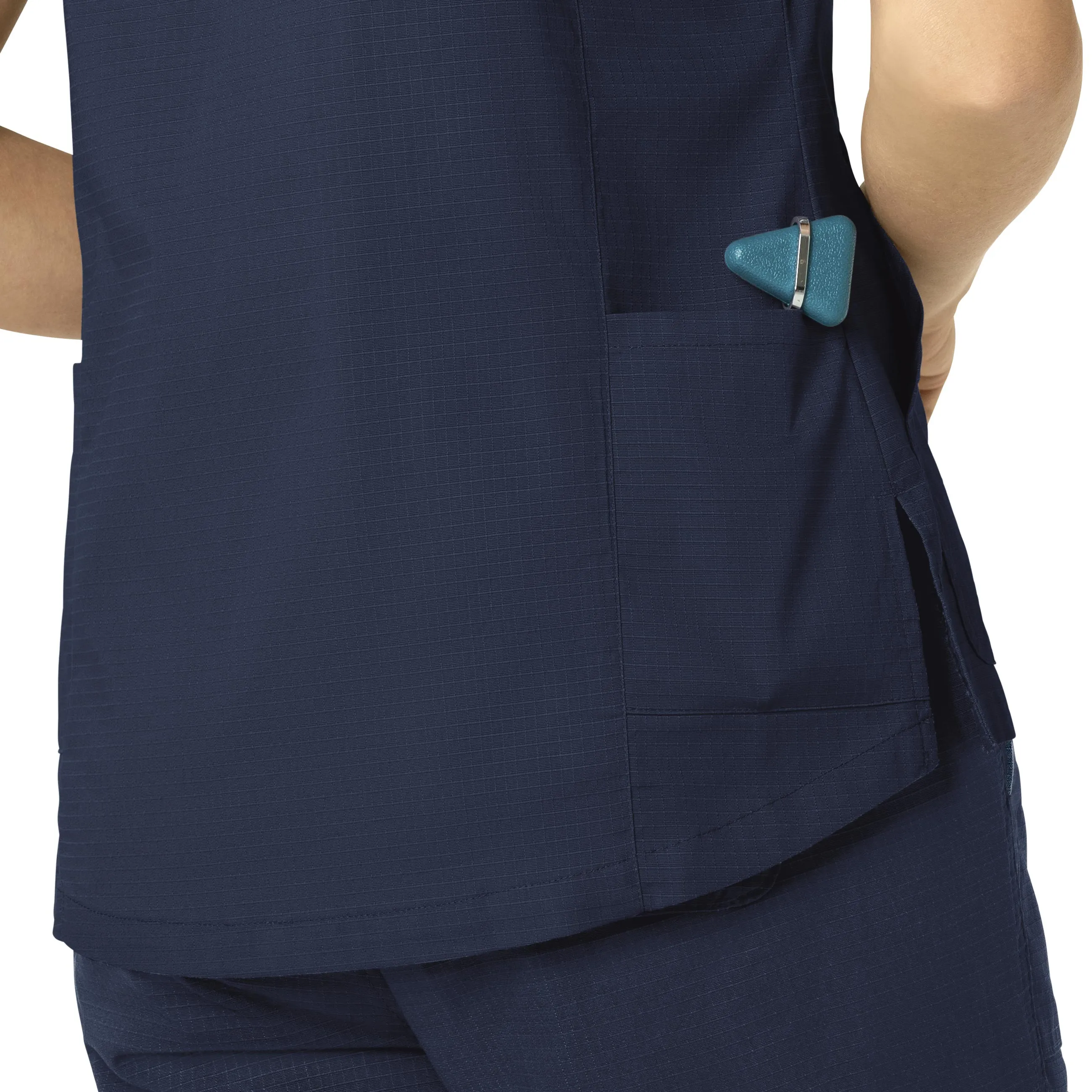 Carhartt Rugged Flex Ripstop Women's V-Neck Scrub Top - Navy