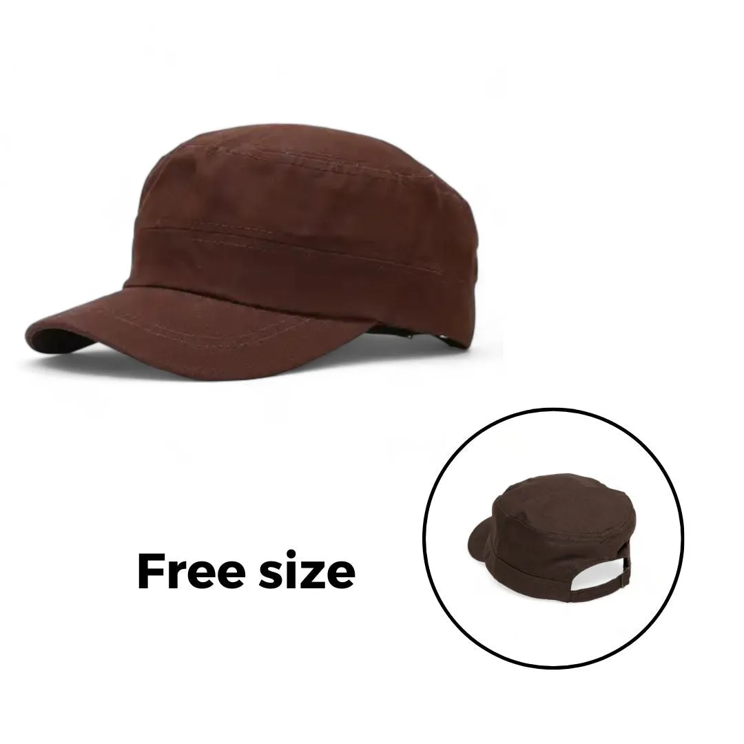 Chokore Flat Top Cotton Cap (Dark Brown)