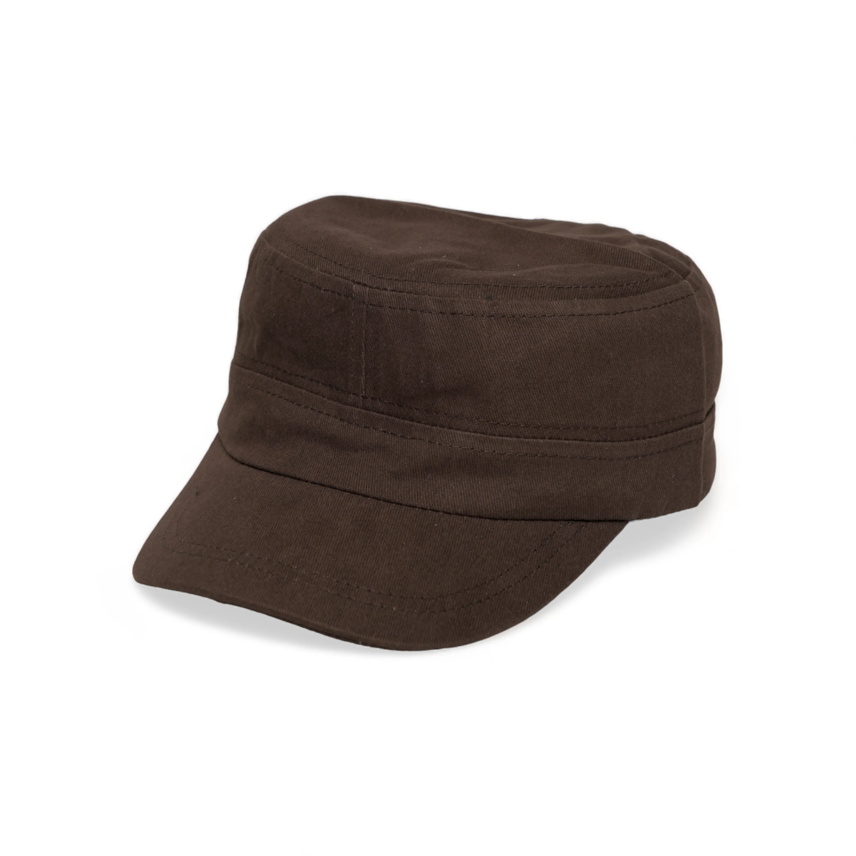 Chokore Flat Top Cotton Cap (Dark Brown)