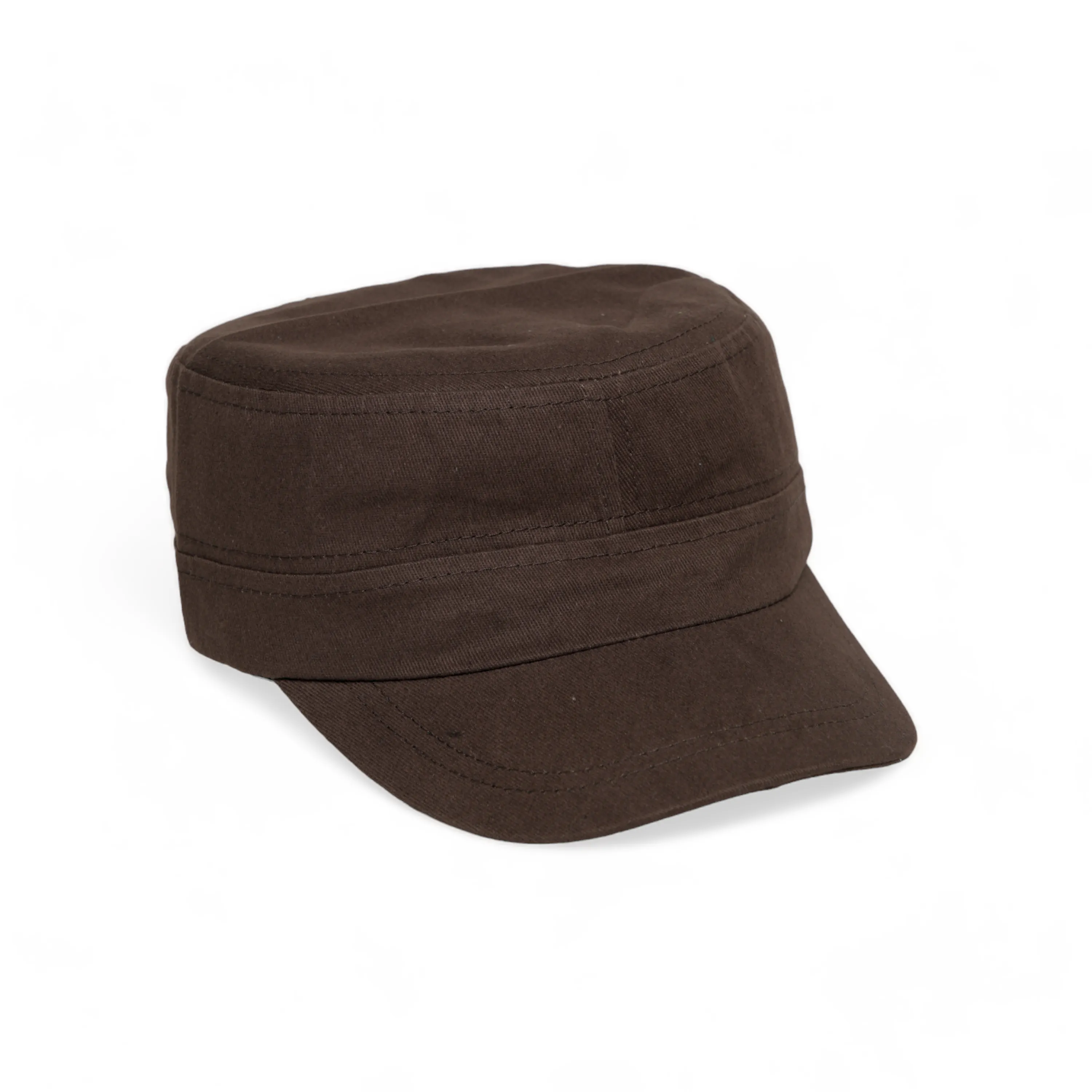 Chokore Flat Top Cotton Cap (Dark Brown)