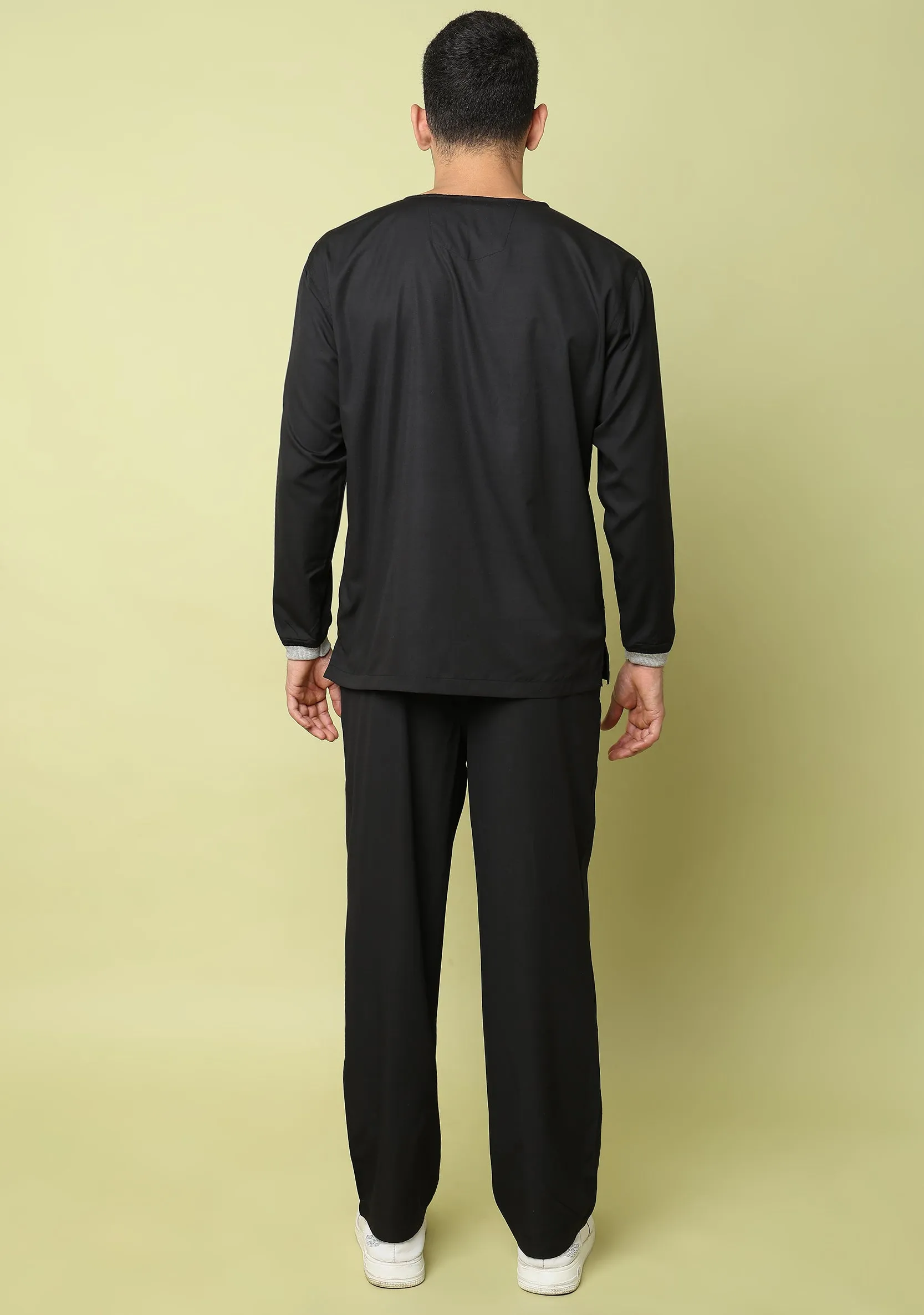 Classic Men's Longsleeves (Black) Scrub