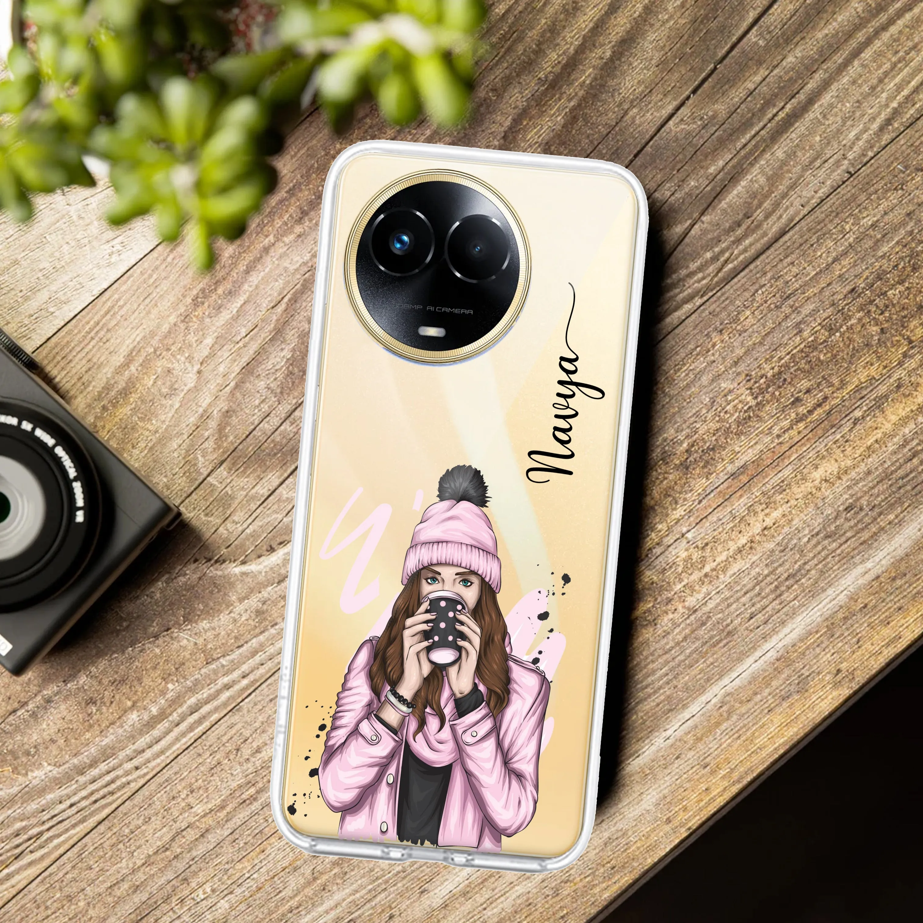 Coffee Time Customize Transparent Silicon Case For Realme/Narzo
