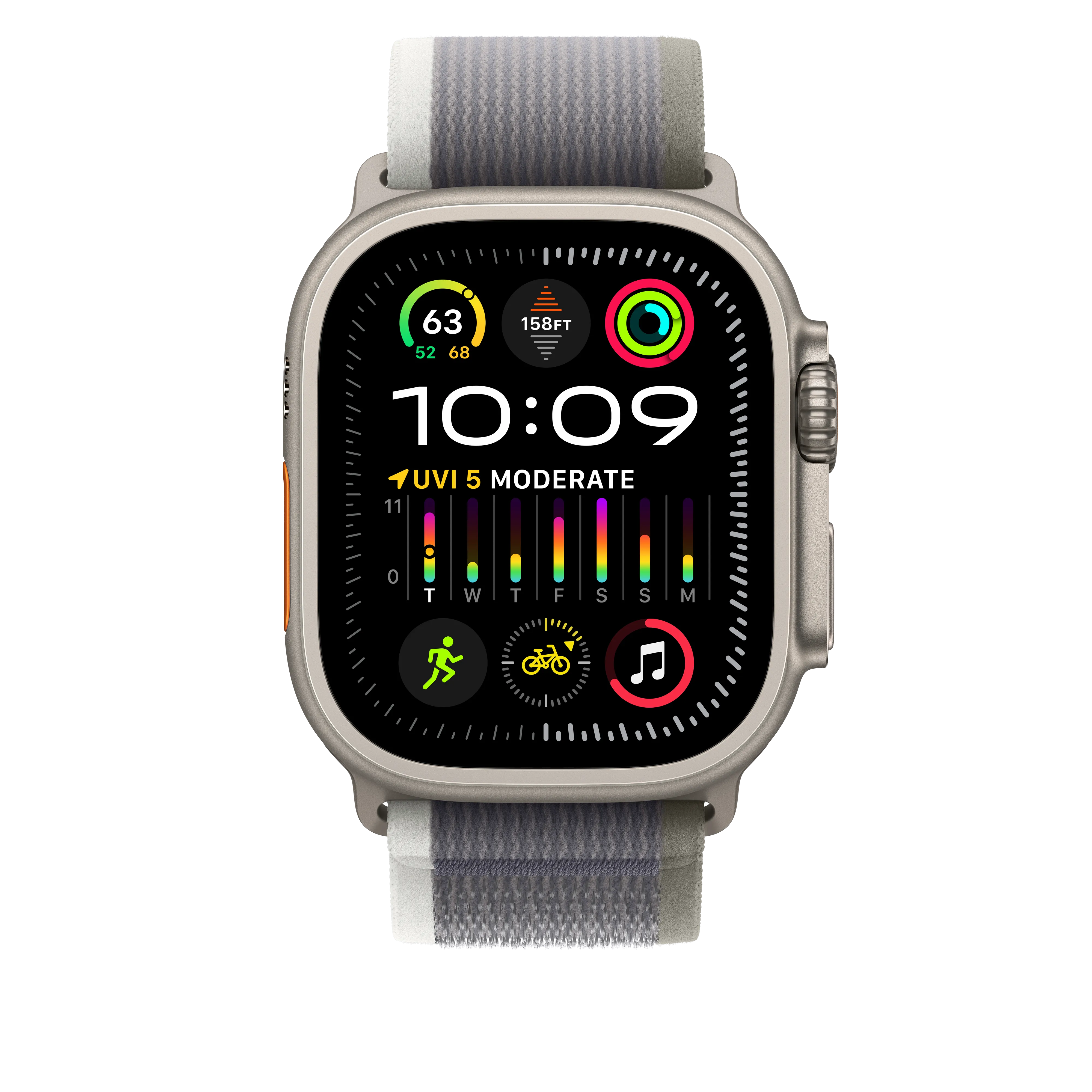 Correa Loop Trail verde/gris (49 mm) - Talla M/L
