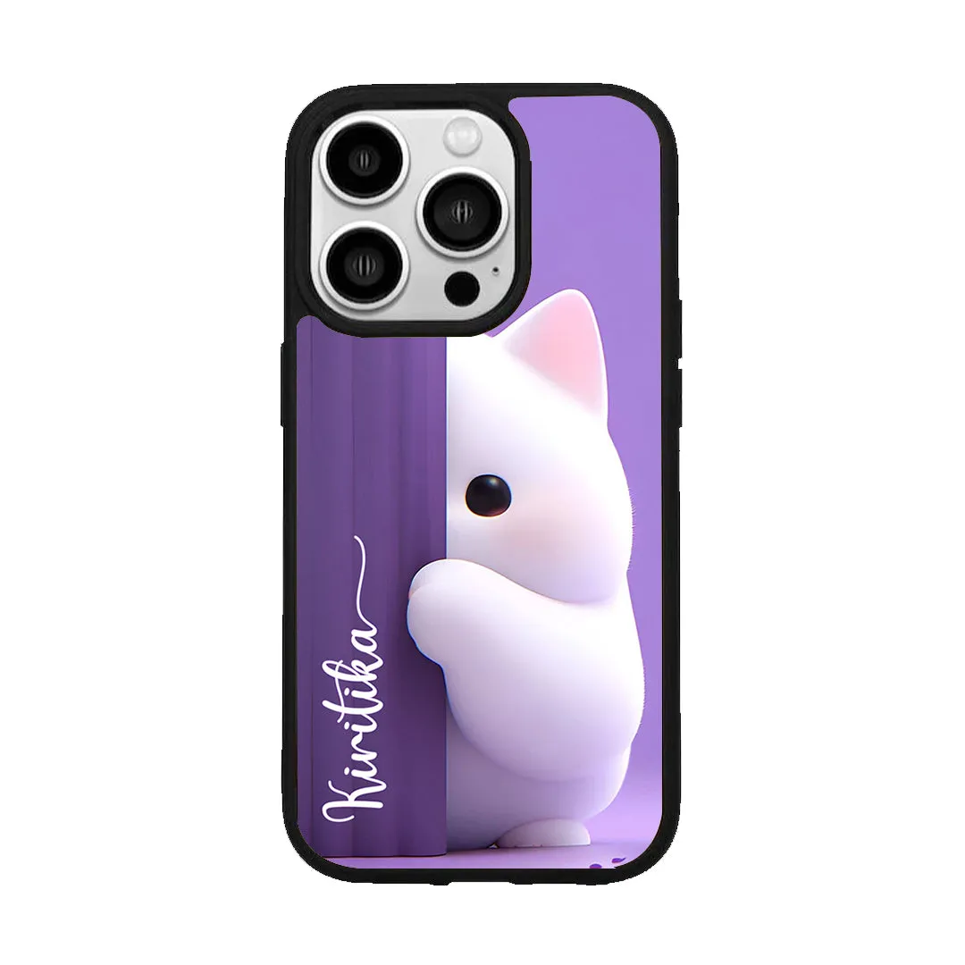 Customized Cute Kittens Glossy Metal Case Cover For iPhone