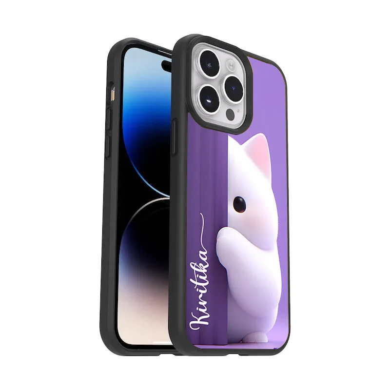 Customized Cute Kittens Glossy Metal Case Cover For iPhone