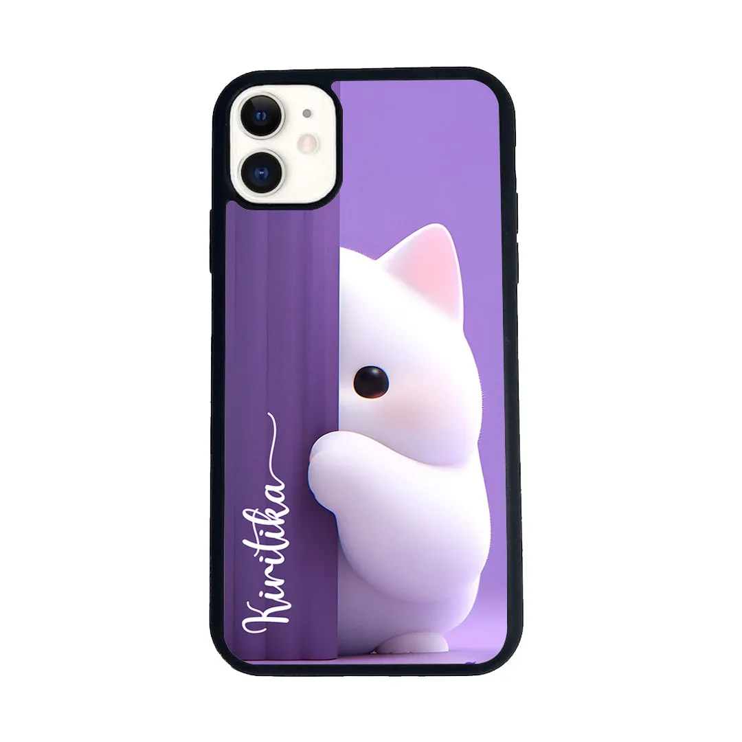 Customized Cute Kittens Glossy Metal Case Cover For iPhone