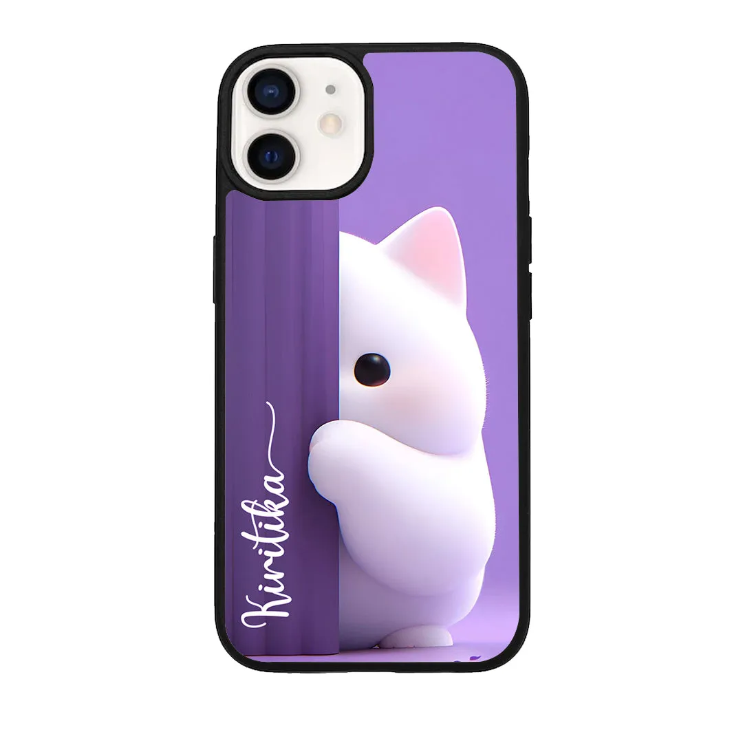 Customized Cute Kittens Glossy Metal Case Cover For iPhone