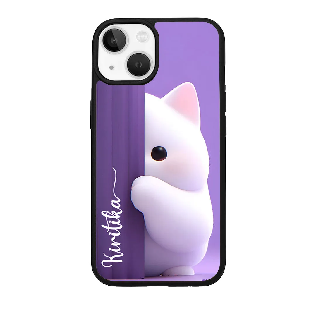 Customized Cute Kittens Glossy Metal Case Cover For iPhone